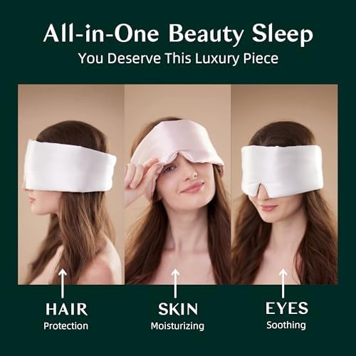 Silk Sleep Mask for Women and Men, Side Sleeper, 22 Momme Pure Mulberry Silk Total Blackout 100% Mulberry Eye Mask with Adjustable Headband Full Size, Eye Masks for Sleeping and Travel - Image 6
