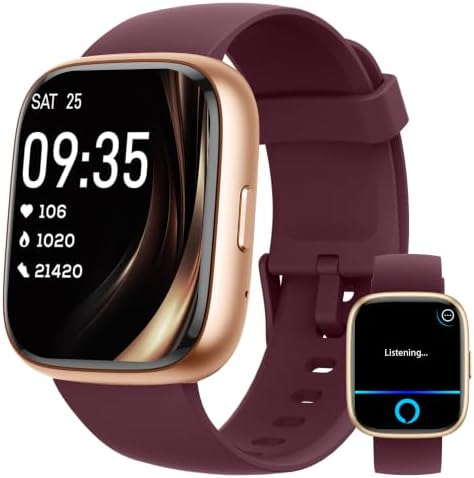 LODIMEKE Smart Watch, Alexa Built-in, Answer/Make Calls 44mm Smartwatch Women Men, 1.83" Sports Watch IP68 Waterproof, Heart Rate Sleep Stress Monitor, Step Counter Watch for Android & iOS Phone by LODIMEKE