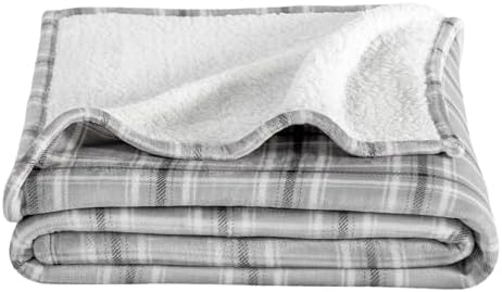 Bare Home Sherpa Fleece Blanket (Twin/Twin XL, Glencoe Tartan Plaid) by BareHome