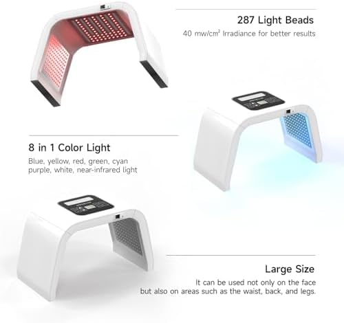 Megelin 8 in 1 Colors LED Light Therapy Machine - Image 2
