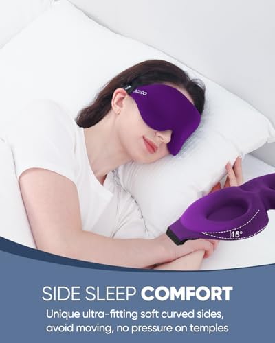 MZOO Luxury Sleep Mask for Women Men Patented Light Blocking Design - Image 3