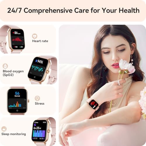 Smart Watch for Women Android & iPhone, Alexa Built-in, IP68 Waterproof Activity Fitness Tracker with Bluetooth Call (Answer/Make), 1.8" Smartwatch with Heart Rate/SpO2/Sleep Monitor, 100+ Sports Mode - Image 2