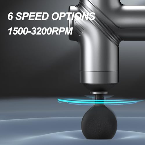 LEERCON Massage Gun Deep Tissue Mini Muscle Massager for Pain Relief, Grey - Image 6