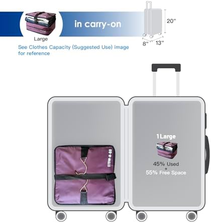 Grand Fusion Stow-N-Go Hanging Travel Shelves, Packing Organizer for Luggage. Carry on Closet for Suitcase. Expandable Packing Cube. Travel Essentials. (Burgundy - L, L = (L) 11.8" x (W) 11.8") - Image 4