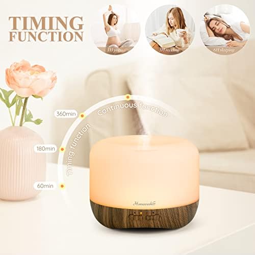 Homeweeks Essential Oil Diffuser for Room Aromatherapy Scent Diffuser - Image 4