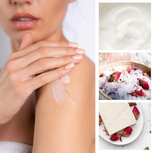 Rose Spa Gift Set for Women, Luxury 9 Pcs Bath Salts Set, Relaxation Gifts for Women, Self Care Set, Clean Moisturizing Skin, Gifts for Mom, Wife, Sister, Friend - Image 2