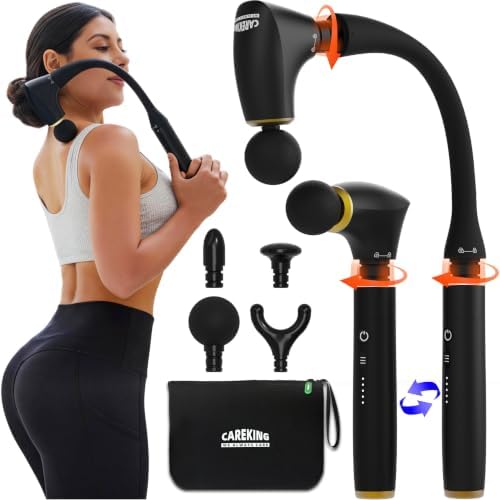 2-in-1 Detachable Massage Gun Deep Tissue with Extension Handle by CAREKING