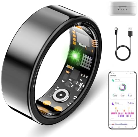 Smart Ring for Women Men, Sleep Activity Health Tracking Ring by Genhaoqi