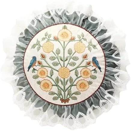 patdrea French Velvet Throw Pillow Cover,Diameter 16"-Botticelli C by patdrea