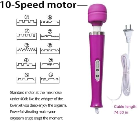 Power Massager Big Tool Electric Foot Neck Back Hand Leg Arm Shoulder Massage Aches Sports Recovery for Women (Purple) - Image 6