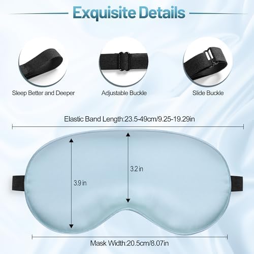 Silk Sleep Mask, Blackout Eye Mask for Sleeping with Adjustable Strap - Image 3
