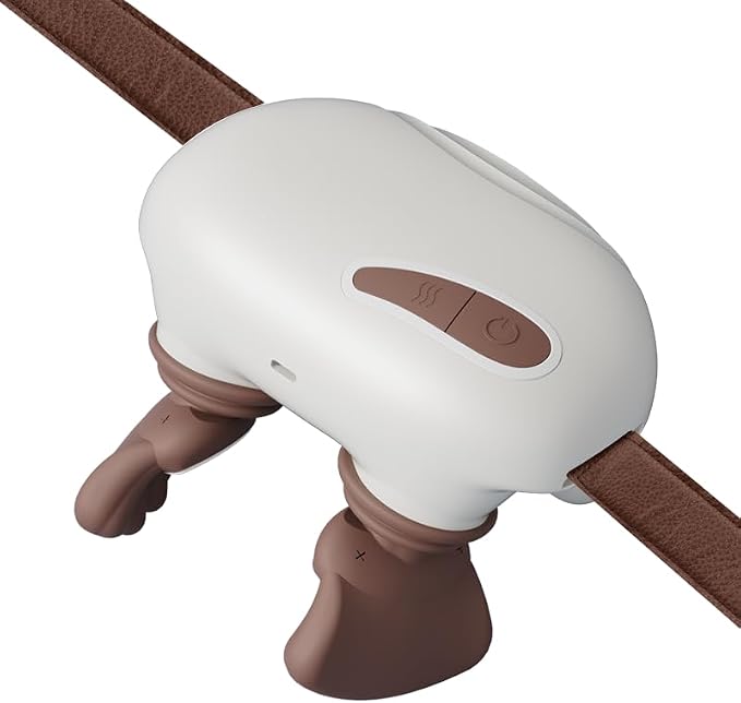 Bionic Heated Massager, Portable Shiatsu Neck and Back Massager, Electric Deep Tissue 4D Kneading Massage, Simulated Human Hand Design for Pain Relief and Muscle Relax (Beige) by LoyccoEyewear