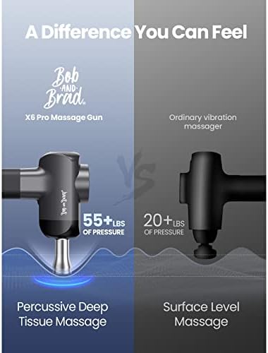 BOB AND BRAD X6 Pro Massage Gun Deep Tissue Percussion with Metal Head - Image 4