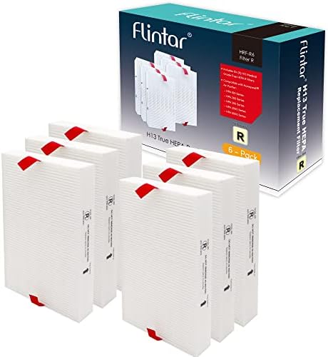Replacement Filter R, Compatible with Honeywell Air Purifier HPA300, HPA200, HPA 100 and HPA 5000 Series, HRF-R6, 6-Pack by Flintar