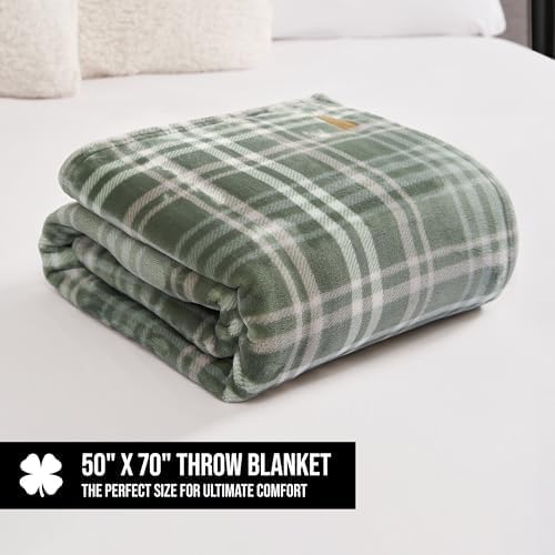 Lucky Brand Camper Plaid Olive Green 50"x70" Cozy Plush Blanket - Premium Microfiber Throw for Luxurious Comfort and Style - Image 2