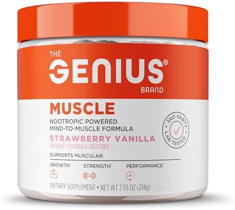 Genius Muscle Health Supplement, Strawberry Vanilla, 30 Servings by TheGeniusBrand