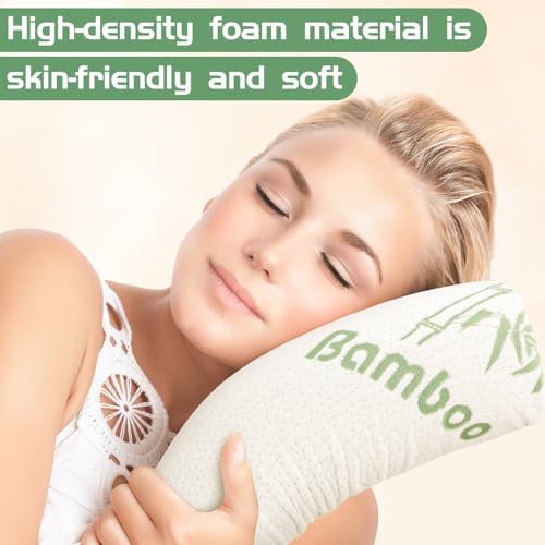 Bucherry 3 Pack Memory Foam Roll Pillow Neck Bolster, 15.75 x 5.91 Inches - Image 3