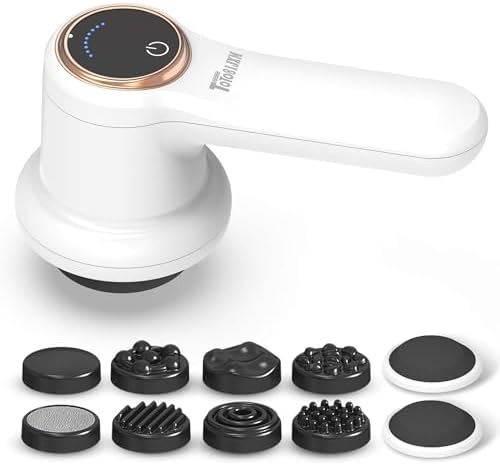 TOTO81JXM Electric Cellulite Massager – Body Sculpting Machine with 8 Massage Heads, Lymphatic Drainage & Skin Tightening for Belly Stomach Leg, Lipo Roller Massager After Surgery, Adjustable Speed. by BODYMASSAGER