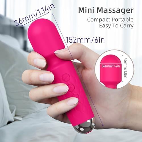 Apowand Mini Personal Massage Small Cordless Handheld Massager - Powerful - Quiet - Back Legs Hand Pains and Sports Recovery(Rose) - Image 3