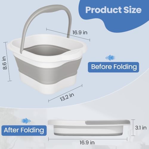Collapsible Foot Soaking Tub Foot Bath Massage Spa 120 Acupressure Points - Image 2