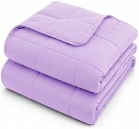 L'AGRATY Weighted Blanket - 48"x72" 15lbs Cooling Breathable Heavy Blanket with Glass Beads for Adult All-Season by LAGRATY