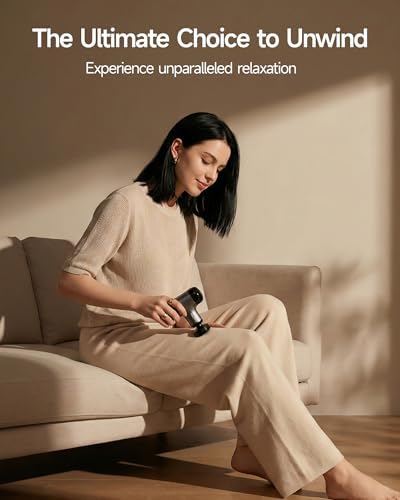 HEYCHY Mini Massage Gun Deep Tissue with Heat, FSA Eligible Massager Gun for Back Neck Relief, Portable Percussion Muscle Massager with 4 Massage Heads for Athletes, Men Women, HSA Eligible - Image 7