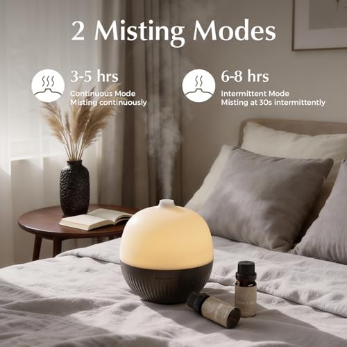 ARVIDSSON Essential Oil Diffuser, 100ml Aromatherapy Diffuser with Mood Light, Ultrasonic Oil Diffusers for Home, Small Diffuser for Essential Oils, Gift for Women - Dark Wood - Image 3