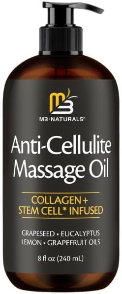 Anti Cellulite Massage Oil and Silicone Body Brush Kit, 8 fl oz by M3 - Image 2