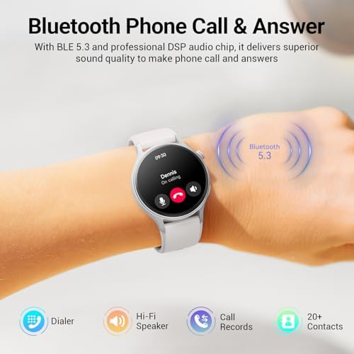 Fitpolo Smart Watch for Men Women,1.3" AMOLED Touchscreen Fitness Tracker, Make/Answer Calls, Heart Rate SpO2 Monitor, 3ATM Waterproof, Sleep & Activity Tracking Smartwatch for Android Phones iPhone - Image 3