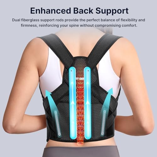 Fit Geno Posture Corrector for Women Lite, Upper Back Brace for Slouching - Image 3