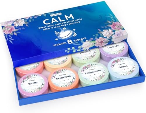CalmNFiz Shower Steamers Aromatherapy Self Care Gifts 8 Pack Set, Blue by CalmNFiz