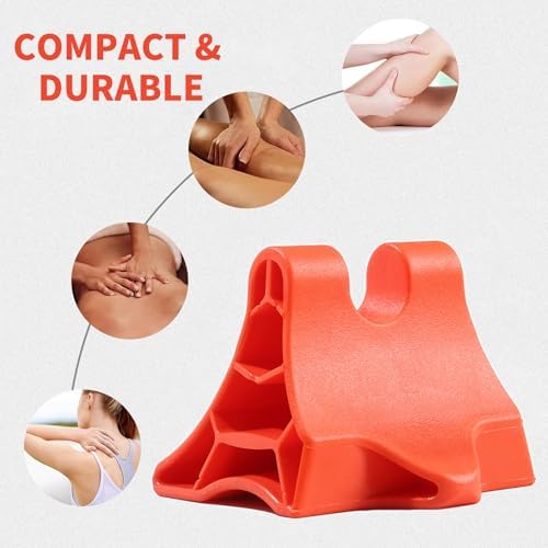 Trigger Point Massage Tool, Handheld Deep Tissue Manual Massager for Neck, Shoulders, Back & Feet, 3-Edge Pressure Point Design, Portable (Red) - Image 7