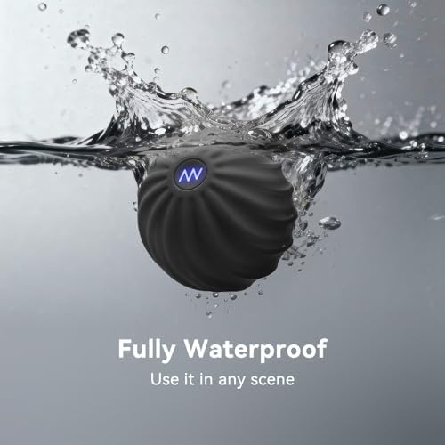 2.4" Mini Electric Vibrating Massage Ball, 10-Speed Fitness Yoga Massage Roller for Palm, Hand, Foot, Leg, Neck, Back, Multi-Directional Massage Ball (Black) - Image 3