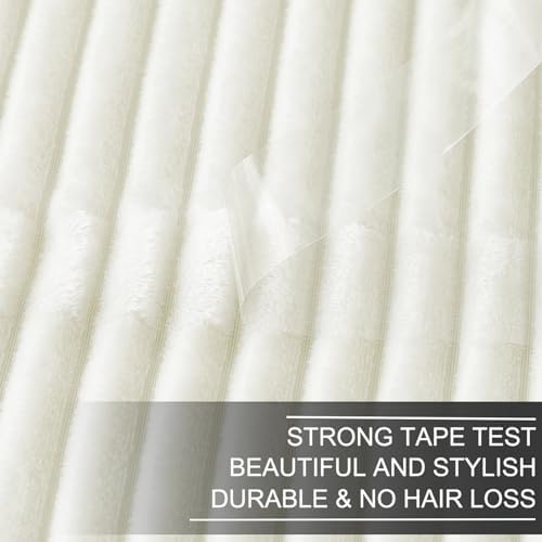 Richave Cuddly Blanket King Size,Premium Lightweight Anti-Static Fluffy Fleece Blanket with Striped Pattern for King Calking Bed, 90x108 Inches,Cream - Image 5