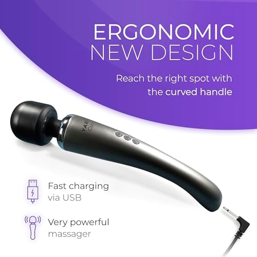 Yarosi Cordless Curve Therapeutic Device - 8 Powerful Speeds and 20 Patterns - for Deep Muscle Aches and Sports Tissue Recovery - Rechargeable - Travel Friendly - Silver - Image 3