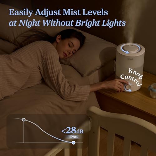 Levoit Humidifiers for Bedroom, Quiet, 3L Cool Mist, Essential Oil Diffuser - Image 5