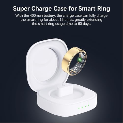 FKGZJF Smart Ring for Women Men, Fitness Ring with Heart Rate, Blood Oxygen, HRV, Stress, Sleep Tracker, Step Tracker, No Subscription Fee, lP68 Waterproof Smart Ring for iPhone & Android (Gold, 7#) - Image 7