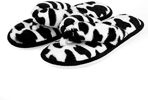 Onmygogo Indoor Slippers for Women Open Toe with Memory Foam, Soft Faux Fur Nonslip House Slippers by Onmygogo
