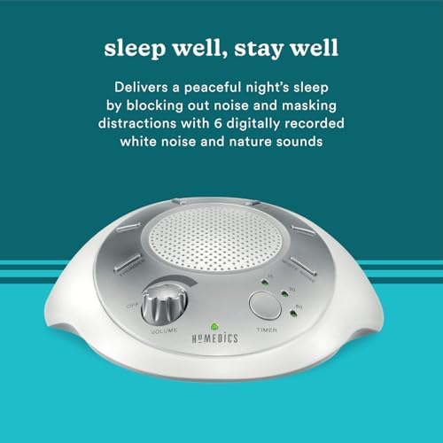 Homedics SoundSleep White Noise Sound Machine, Silver - Image 4