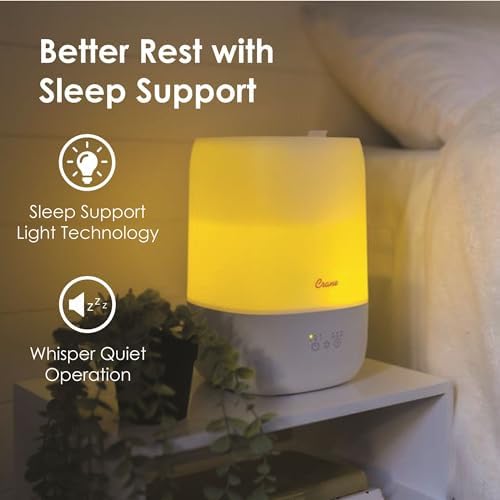 Crane Ultra-Quiet 3-in-1 Humidifier for Baby with Essential Oil Tray, 7-Color Sleep Light, 1 Gallon Top-Fill Tank, Ideal for Bedroom - Image 4
