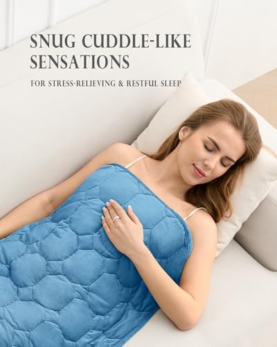 Cottonblue Small Weighted Lap Blanket 7lbs for Adults Teens 24"x29", Cozy - Image 2