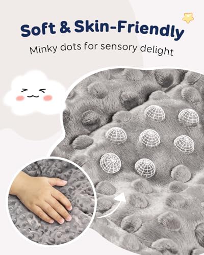 Kivik 3lbs Weighted Blanket, Cooling Soft Minky Dot Heavy Blankets, 36"x48" - Image 5