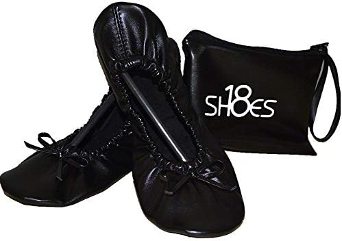 Shoes 18 Women's Foldable Portable Travel Ballet Flat Shoes w/Matching Carrying Case - Image 3