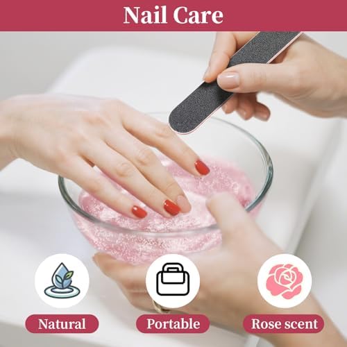 Manicure Spa Balls 8oz - Moisturizing Nail Soaking Tablets, Rose - Image 6
