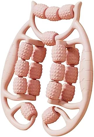 18 Wheel Fascia Muscle Roller, Massage Roller Press Points Manual Relax Tight Muscles Clamp Leg Roller Leg Massage for Calves, Golfer Elbow, Pink - Image 5