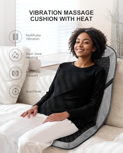 COMFIER Back Massager with Heat, Chair Pad with Adjustable Lumbar Support - Image 2