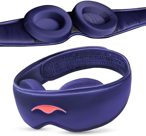 Manta Silk Sleep Mask – Premium 22 Momme Silk Eye Mask, Designed for Blackout Comfort, Breathable and Washable, Adjustable Fit (Purple) by MantaSleep