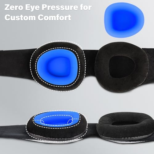 Sleep Mask for Dry Eyes, 100% Blackout Hydrating Sleeping Mask Grayish - Image 5