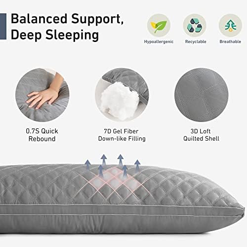Leeden Body Pillow Insert 20 x 54 for Side Sleepers Grey Support - Image 3