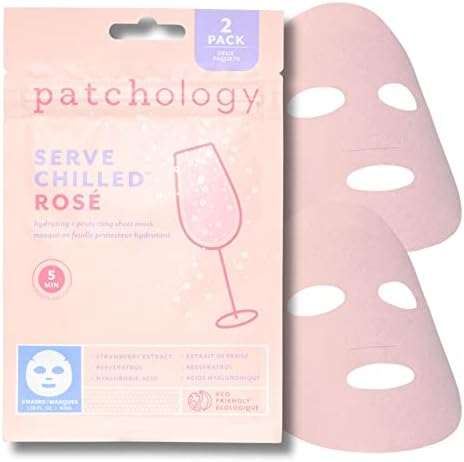 Patchology Rosé Pink Sheet Face Mask | Birthday & Bridal Gift | 2pk by Patchology